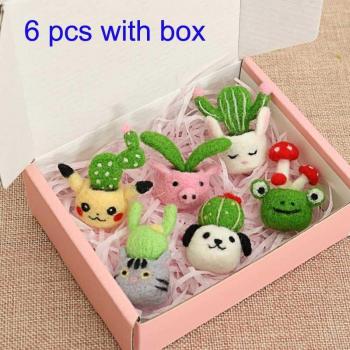 Non-Finished Felt Craft Kit: Cactus Animal Decoration for Friends