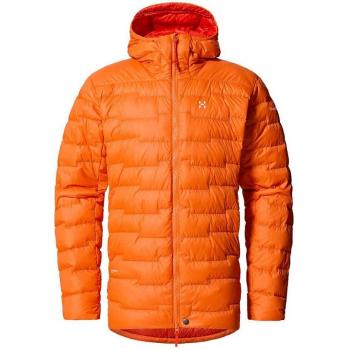 Chaqueta polar de alta tecnología, capucha ajustable, tono naranja vivo