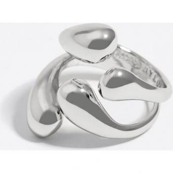 BIMBA Y LOLA Silver Ring with Flower Design Size 16