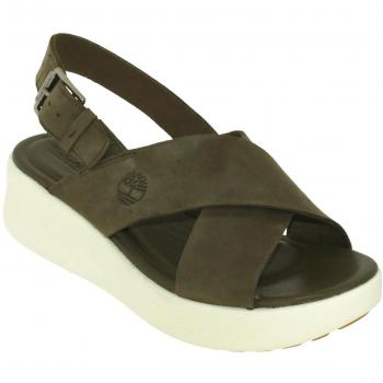 Timberland Los Angeles Wind, Sandalias Abiertas para Mujer, Talla 37.5 EU, Marrón