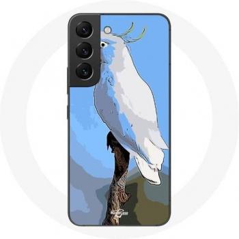 Coque pour Samsung Galaxy S22 Oiseaux Perroquets Blancs