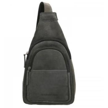 HIDE Zwarte Handtasche Idaho Premium Crossbody – 100 % Leer, Schwarz