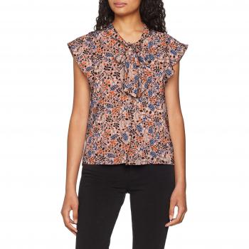 Only Onltoscany SL Bow Top Wvn, Blusa para Mujer, Misty Rose AOP