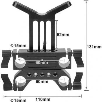 Sistema de soporte de varilla de 15mm para cámara de estudio