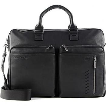 Piquadro Cartella Nabucco in Pelle 42 cm – Design con Scomparto Laptop