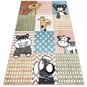 Tapis Enfants Animaux Fantaisie 80x150 cm