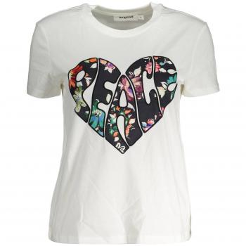 Polo XXL bianco Desigual femminile
