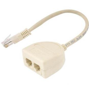 Conector de red telefónica modular CAT.5e 8 posiciones 8 contactos 15 cm Electro Dh 39.115/8