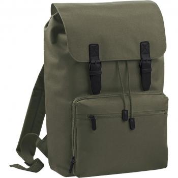 Bagbase Heritage Laptop Rucksack 17″ – One Size Schwarz/Olivgrün
