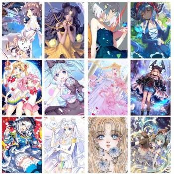 Kit Completo di Diamante 5D Anime Strass 20x30CM Rosso