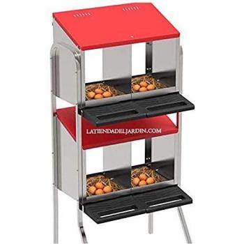 Niche poulailler Suinga – 4 compartiments, 56x47x123 cm, plateaux œufs + pieds