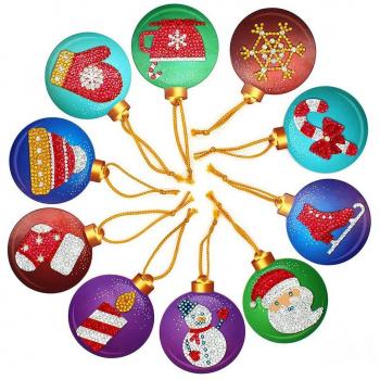 Set de Pintura de Diamantes DIY: Árbol Navideño Colgante