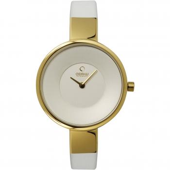 Obaku Harmony Damenzeitmesser XS – Stilvolle Lederuhr mit Quarzdigitalanzeige 28-V149LGIRW