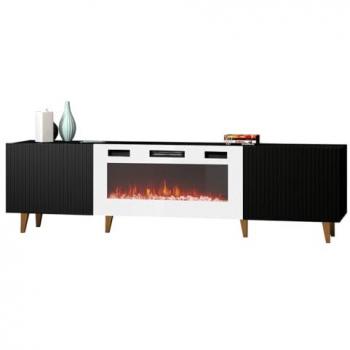 TV-Lowboard Pafos 180 mit realistischem Kamin