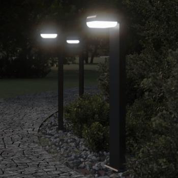 Lampadaires de jardin en aluminium noir – set de 3 pièces (vidaXL)