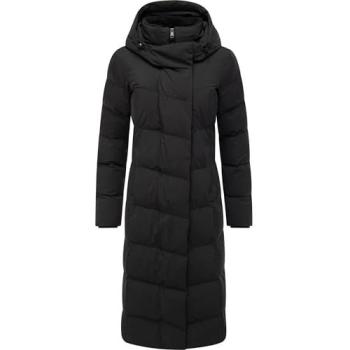 Ragwear Wintermantel Pavla Long Soft YOUMODO – Damen, 5XL (50), Schwarz, rippsticken Ärmel