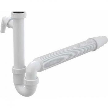 Siphon à double diamètre 50/40 mm Alcadrain – Raccord & écrou de décharge