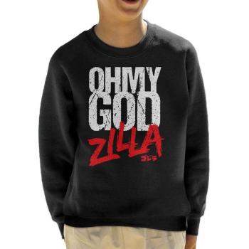 Stormcloud 7: “Oh My Godzilla” Children’s Sweater, Black
