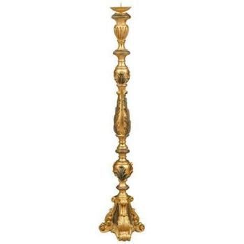 Biscottini Elegant Gold Leaf Candle Stand