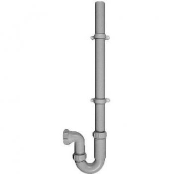 WT59 40mm Polypipe Wash Trap – White, 600mm Upstand, Dual Clips