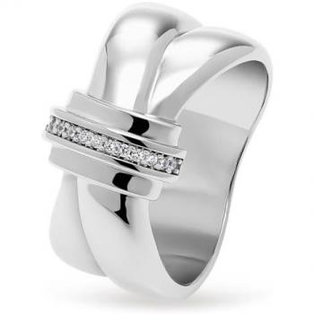 JETTE Silberring JETTE Damen-Damenring 925er Silber 13 Zirkonia