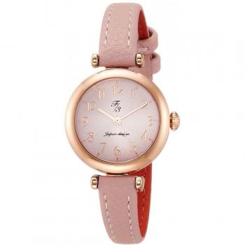 Reloj Analógico Femenino ALIAS F3 Rosa con Correa de Cuero