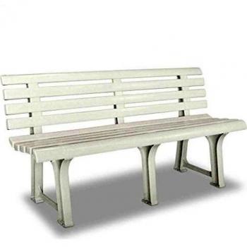 Banc de jardin 145,5 cm Plastique Blanc