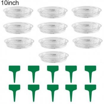 Multi-Sized Round Flower Pot Trays with Labels