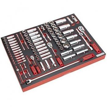 Sealey 91 Piece Combination Drive Socket Set Metric in Module Tray