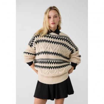 Oversize Jacquard Pietra Stradivarius Maglia XS-S