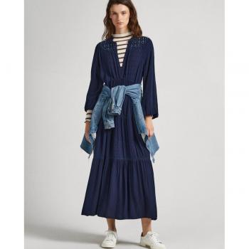 Robe Femme Pepe Jeans Ingrid en Tissu Lisse