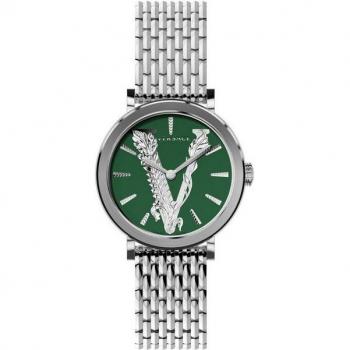 Versace Femme Grey Virtus Barocca Analog Deployant Clasp