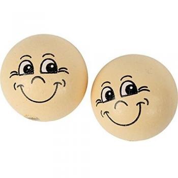 Boules en bois avec visage D 22 mm