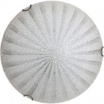 Plafón empotrado CRUX de vidrio y metal 40 cm
