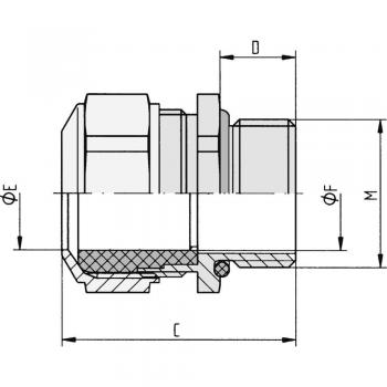Nickel-Muttern M16, LAPP 52032615 SKINDICHT SM CRNI – 10 Stück