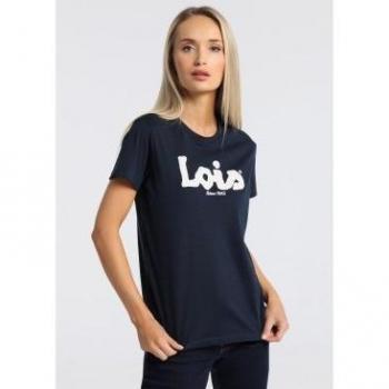 Bleu Marine Lois Jeans Femme T-Shirt Manches Courtes S