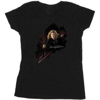 T‑shirt a maniche lunghe Harry Potter Fight Like A Girl in cotone nero, L