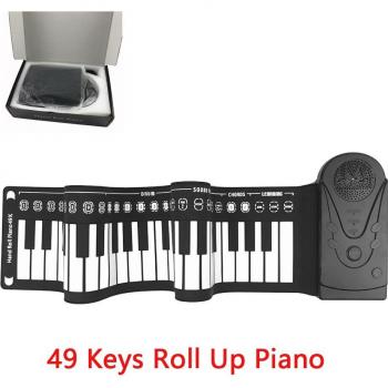 Piano Roll-Up 49 touches avec édition de rythme et haut-parleur pour tous