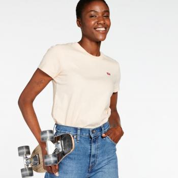 Levi's T-Shirt Perfect Tee Rosa, Taglia S, 100% Cotone