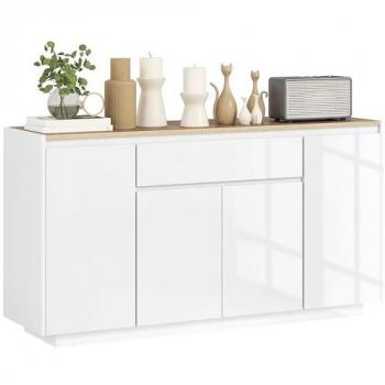 Aparador de comedor con 4 puertas y cajón, diseño contemporáneo