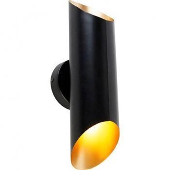 Qazqa Wandlampe Whistle, 2-flammig, G9, Schwarz, Stahl, ohne Leuchtmittel