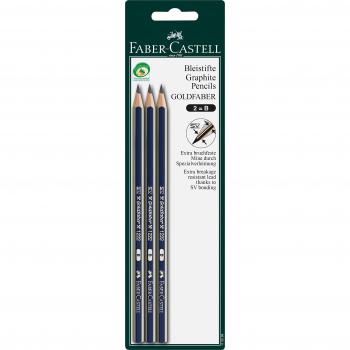 Faber-Castell Bleistift Dessin B, 3 Stück auf Blisterkarte