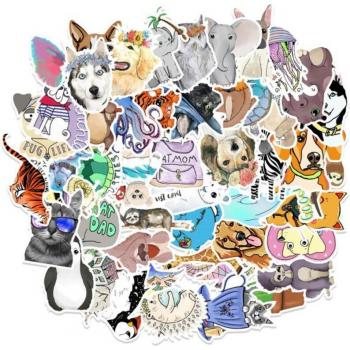 50PCS Animal Stickers Set