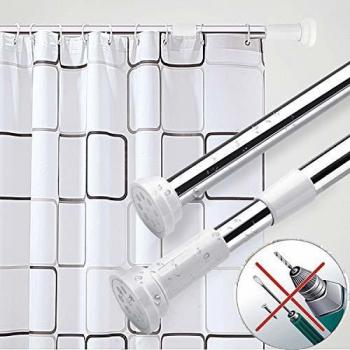KINLO Duschvorhang Spannstange 110-200CM für Schrank und Badezimmer