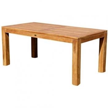 AS-S Wuchtiger Teak Gartentisch 180x90 Holztisch Teaktisch Garten Tisch Holz JAV-BIGFUSS180