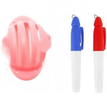 Plantilla de Marcado para Pelotas de Golf Triple Pista 3 Líneas ERC Cromo Suave Odyssey + 2 Plumas H7JP