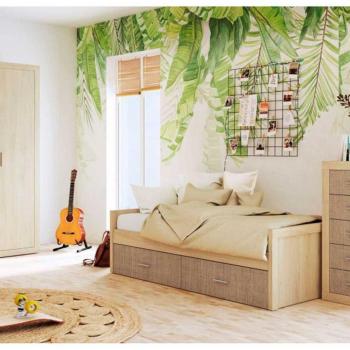Cama Nido Lara Textil Puccini 58x195x98 cm con 1 Cama y 2 Cajones