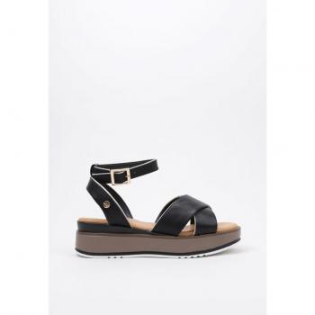 Isteria 23095 Plattformsandalen Schwarz