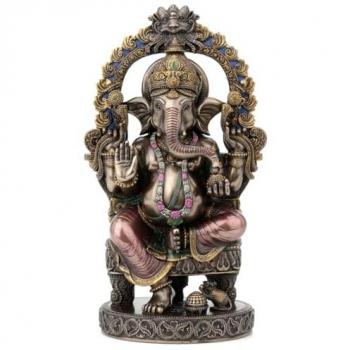 Figura de Buda Ganesh Gris 26x9x12cm de Resina