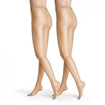 Hudson Simply Shine 15 2‑Pack Damen – 40/42, Schimmernde Strumpfhosen in hellem Beigeton